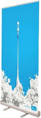 Roll Up Banner Stand | Retractable Aluminum Alloy Banner Stand Sign Holder with Carry Bag