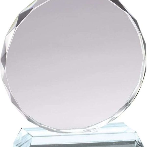 GS134 Circular Crystal Trophy, Crystal Glass Award (10cm)