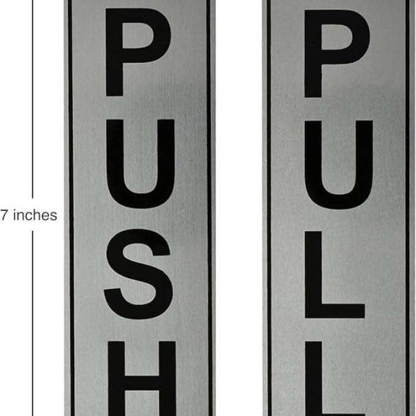 GS183 Pull Signage Board for Glass Wooden Doors/Office Hospital Mall Gate Sticker