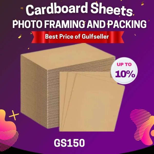 GS150 SAKPHIL Corrugated Cardboard Sheets | Flat Cardboard Sheets for Craft, Photo framing and packing Set of 25pcs| Size:15x21cm/ 21x30cm/ 30x42cm / 30 x30cm