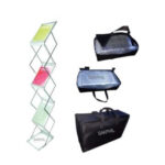 GS178 SAKPHIL Aluminum Foldable Literature Holder Magazine Rack Brochure Display Stand