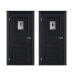 GS182 Stainless Steel Gents Ladies Signage Self Adhesive Sticker for Toilet, Restroom, Glass Doors, Wooden Doors, Offices, Hospitals - Image 2