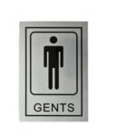 GS182 Stainless Steel Gents Ladies Signage Self Adhesive Sticker for Toilet, Restroom, Glass Doors, Wooden Doors, Offices, Hospitals - Image 3