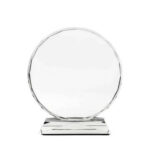 GS134 Circular Crystal Trophy, Crystal Glass Award (10cm) - Image 2