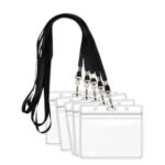 GS122 SAKPHIL 10 PCS Plastic Name Badge Holders with Waterproof Holder