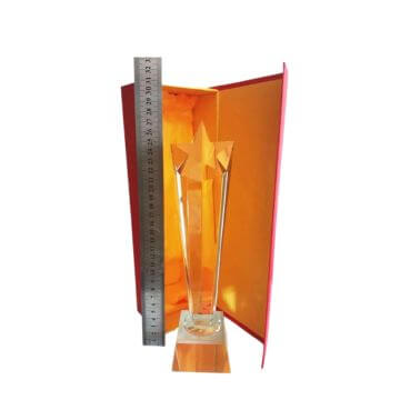 GS140 Giftex Crystal Trophy Award, Star Design on Top