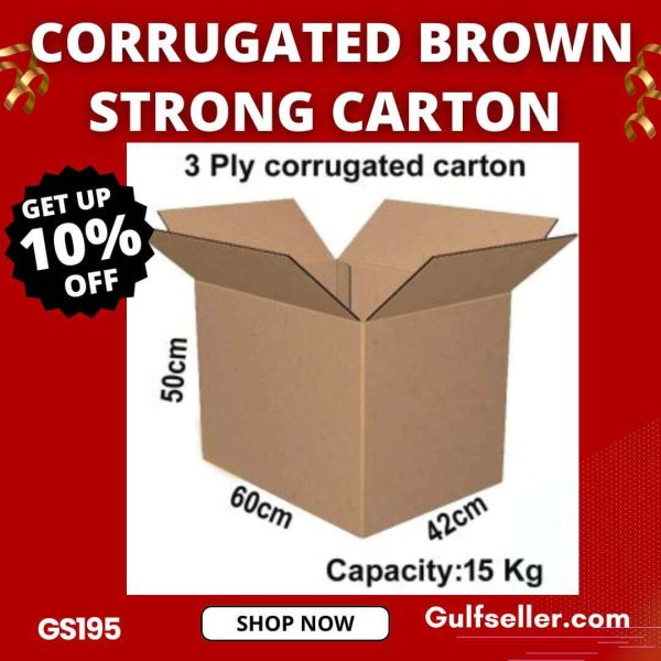 GS195 SAKPHIL Corrugated 3 PLY Brown Carton Box (50x60x42)CM