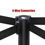 GS203 SAKPHIL (2 Pcs) Black Retractable Crowd Control | Barriers Queue Barrier | Belt Stanchion Safety Barriers | Security Pole Posts | Stands Stainless Steel | 2m Belt - Image 3