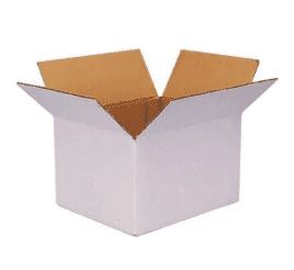 GS157 -Corrugated Carton Box, 3ply brown inside and outside white, Size:  45cmx32cmx30cm set of 5pcs - Image 1