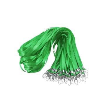 GS119 50Pcs Green Lanyard Badge Lanyards with Swivel Hook - Image 1