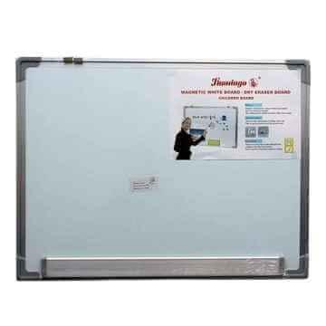 GS193 Maxi Single Sided Magnetic Whiteboard/Dry Erase Board 90X120 cms With Aluminium Framed - Image 1